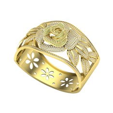 Peridot ve swarovski 8 ayar altın bilezik