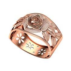 Taşlı Gül Bilezik - Siyah zirkon ve swarovski 925 ayar rose altın kaplama gümüş bilezik #fl28y