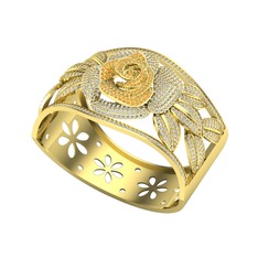 Sitrin ve swarovski 8 ayar altın bilezik