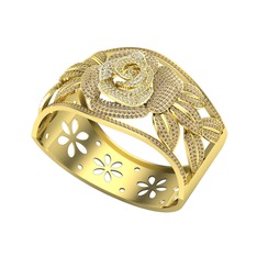 Swarovski ve dumanlı kuvars 8 ayar altın bilezik