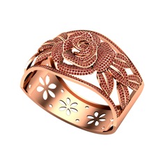 Taşlı Gül Bilezik - Garnet 14 ayar rose altın bilezik #q716pp