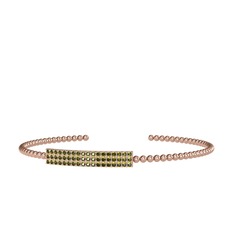 Peridot 8 ayar rose altın bilezik