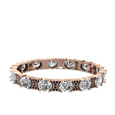 Vanea Bilezik - Swarovski ve siyah zirkon 14 ayar rose altın bilezik #1a03mvc