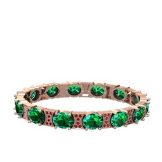 Vanea Bilezik - Yeşil kuvars ve garnet 8 ayar rose altın bilezik #1dflyce