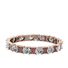 Swarovski ve kök yakut 925 ayar rose altın kaplama gümüş bilezik