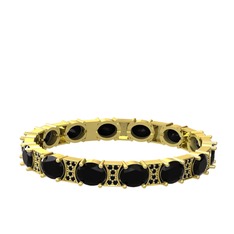 Vanea Bilezik - Siyah zirkon 8 ayar altın bilezik #1lo0tj0