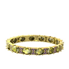 Vanea Bilezik - Peridot ve ametist 14 ayar altın bilezik #1o3d2j4