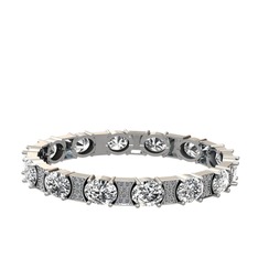 Vanea Bilezik - Swarovski ve pırlanta 14 ayar beyaz altın bilezik (1.95 karat) #1qgotjz