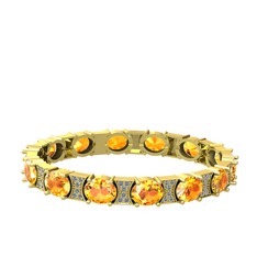 Vanea Bilezik - Sitrin ve pırlanta 8 ayar altın bilezik (1.95 karat) #1t20gb7