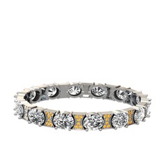 Vanea Bilezik - Swarovski ve sitrin 18 ayar beyaz altın bilezik #1v7islo