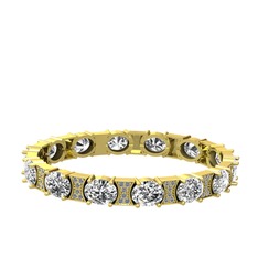 Vanea Bilezik - Beyaz zirkon ve pırlanta 14 ayar altın bilezik (1.95 karat) #1wdrl07