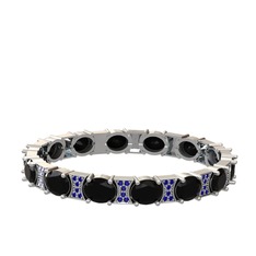 Vanea Bilezik - Siyah zirkon ve lab safir 925 ayar gümüş bilezik #1xpis4u