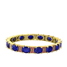 Lab safir ve rodolit garnet 8 ayar altın bilezik