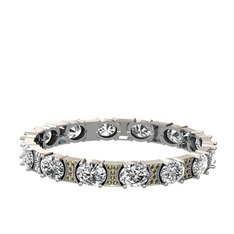 Vanea Bilezik - Beyaz zirkon ve peridot 8 ayar beyaz altın bilezik #a62ba3