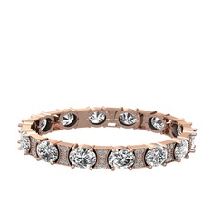 Swarovski ve beyaz zirkon 18 ayar rose altın bilezik