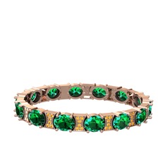 Yeşil kuvars ve sitrin 8 ayar rose altın bilezik