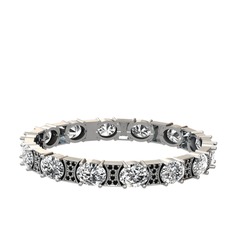 Vanea Bilezik - Swarovski ve siyah zirkon 18 ayar beyaz altın bilezik #l0qnxg