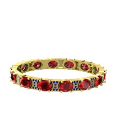 Vanea Bilezik - Garnet ve lab safir 925 ayar altın kaplama gümüş bilezik #ngimi