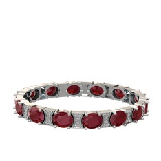 Vanea Bilezik - Kök yakut ve swarovski 925 ayar gümüş bilezik #q9fuus