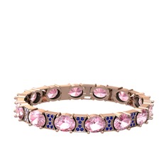 Vanea Bilezik - Pembe kuvars ve lab safir 8 ayar rose altın bilezik #wflh9t