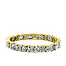 Vanea Bilezik - Swarovski ve akuamarin 18 ayar altın bilezik #ykzkpb