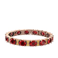 Vanea Bilezik - Garnet ve sitrin 14 ayar rose altın bilezik #zafxac