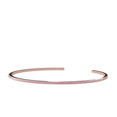 Minimal Beng Bilezik - Pembe kuvars 14 ayar rose altın bilezik #kcipbp