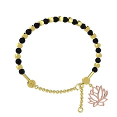 Mitra Lotus Bilezik - Siyah zirkon 18 ayar altın bilezik #1dxafvn