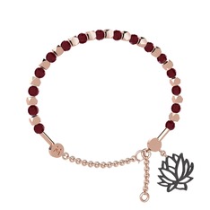 Kök yakut 14 ayar rose altın bilezik