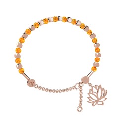 Mitra Lotus Bilezik - Sitrin 8 ayar rose altın bilezik #1rlozfo