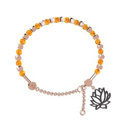 Mitra Lotus Bilezik - Sitrin 14 ayar rose altın bilezik #1tux07w