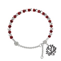 Garnet 925 ayar gümüş bilezik