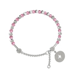 Mitra Pusula Bilezik - Pembe kuvars 925 ayar gümüş bilezik #1rxpcg8