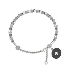 Beyaz zirkon 14 ayar beyaz altın bilezik