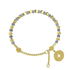 Mitra Pusula Bilezik - Beyaz zirkon 14 ayar altın bilezik #1vc0pol