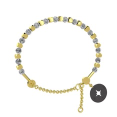 Mitra Pusula Bilezik - Beyaz zirkon 14 ayar altın bilezik #1xo7lta