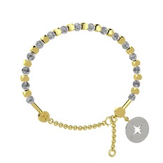 Mitra Pusula Bilezik - Beyaz zirkon 8 ayar altın bilezik #pzva7h