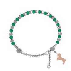 Mitra Unicorn Bilezik - Kök zümrüt 18 ayar beyaz altın bilezik #16nq1ek