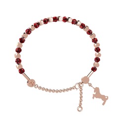 Mitra Unicorn Bilezik - Garnet 14 ayar rose altın bilezik #1b35u16
