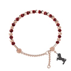 Mitra Unicorn Bilezik - Garnet 925 ayar rose altın kaplama gümüş bilezik #1dpg8tu