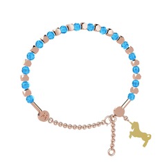 Mitra Unicorn Bilezik - Akuamarin 18 ayar rose altın bilezik #1fke85c