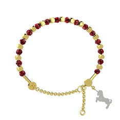 Mitra Unicorn Bilezik - Garnet 8 ayar altın bilezik #1fl814w