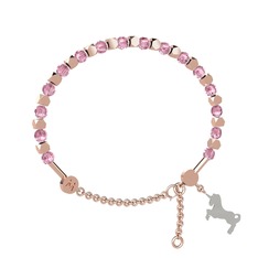 Mitra Unicorn Bilezik - Pembe kuvars 14 ayar rose altın bilezik #1fry4bq
