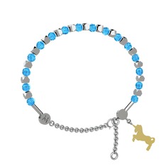 Mitra Unicorn Bilezik - Akuamarin 925 ayar gümüş bilezik #1h2024g