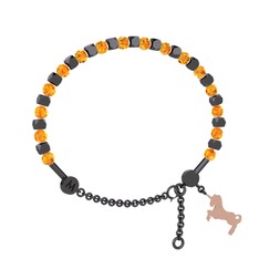 Sitrin 925 ayar siyah rodyum kaplama gümüş bilezik