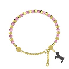Mitra Unicorn Bilezik - Pembe kuvars 14 ayar altın bilezik #1w5nhm8