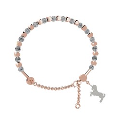 Mitra Unicorn Bilezik - Beyaz zirkon 8 ayar rose altın bilezik #8boh3y
