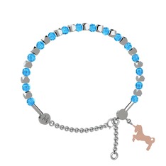 Mitra Unicorn Bilezik - Akuamarin 14 ayar beyaz altın bilezik #en8vqy