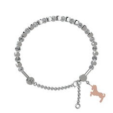 Mitra Unicorn Bilezik - Beyaz zirkon 14 ayar beyaz altın bilezik #hingtb