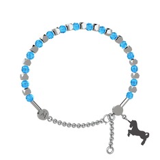 Akuamarin 925 ayar gümüş bilezik